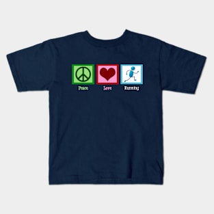 Peace Love Running Kids T-Shirt